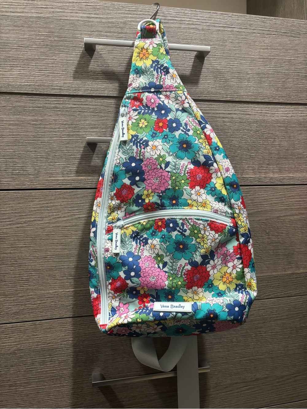 Vera Bradley Floral Sling Backpack with Multicolor Blooms